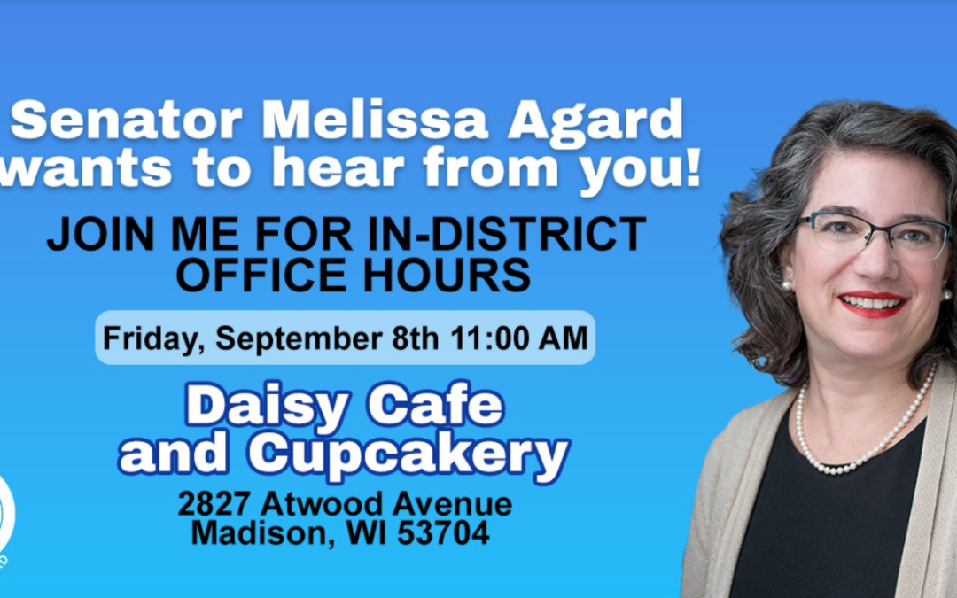 In-District Office Hours with Senator Melissa Agard – Sept 8th, 11a